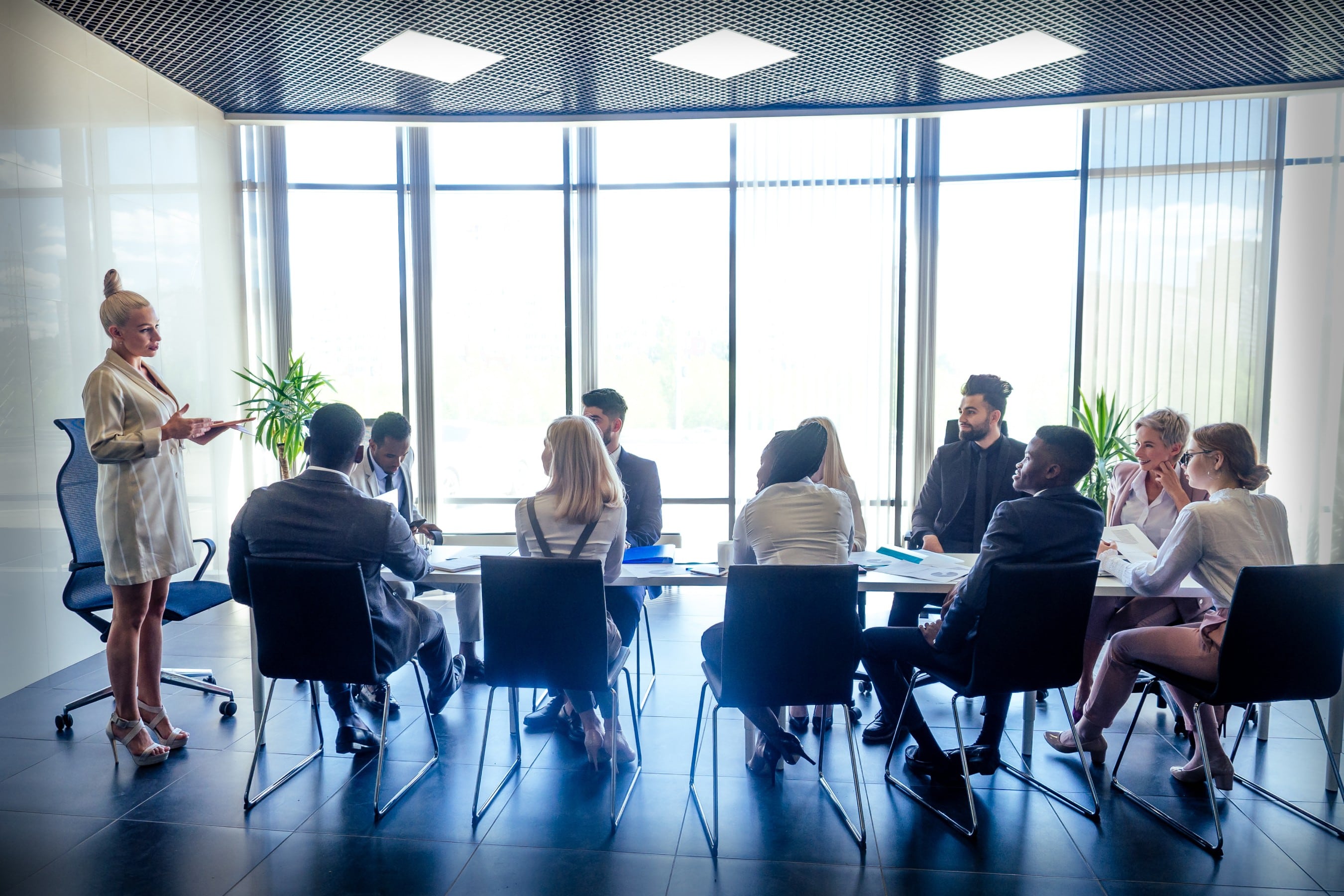 Businessmen And Businesswomen Working In The Office